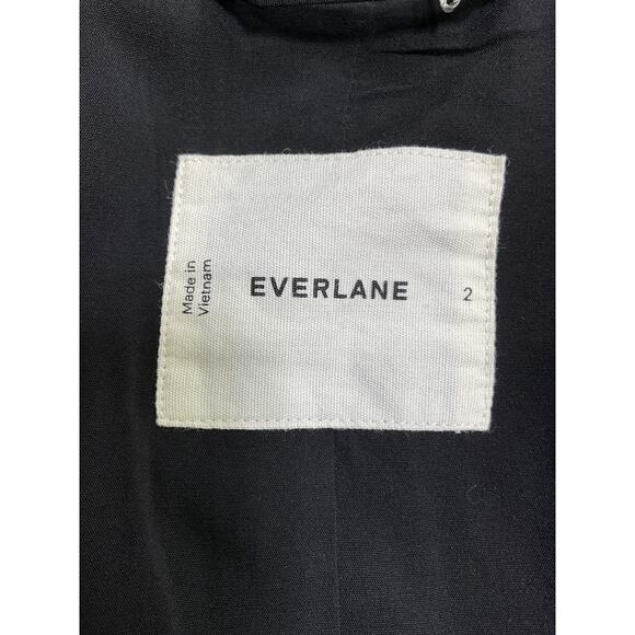 Everlane 'The Oversized' Black Linen Blazer Size 2 - Picture 4 of 5